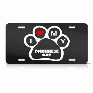  Tonkinese Cats Black Novelty Animal Metal License Plate 