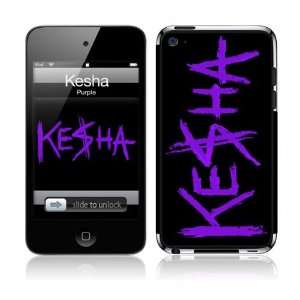   iPod Touch  4th Gen  Ke$ha  Purple Skin  Players & Accessories