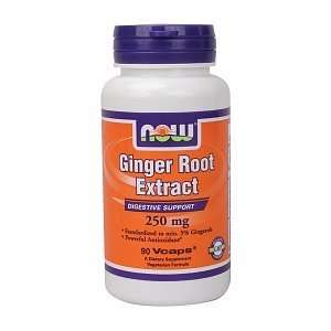 NOW Foods Ginger Root Extract, 250mg, Vegetarian Capsules 