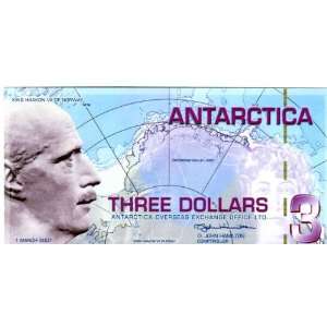  Antarctica Three (3) Dollar Banknote 