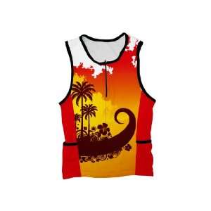  Tropical Sunset Triathlon Top for Women