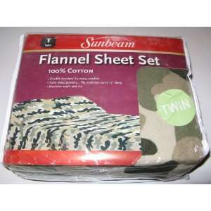  Sunbeam Camouflage Twin Flannel Sheet Set Army Everything 