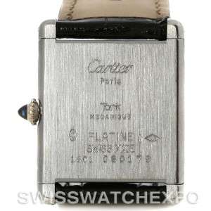 Cartier Paris Tank Mecanique Platinum Watch  