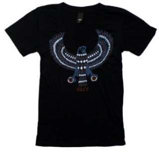   Womens Deep V Neck T Shirt in Jet Black by Obey Clothing Clothing