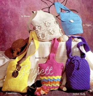 Trendsetting Totes, purse tote bag crochet patterns  
