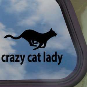  Crazy Cat Lady Black Decal Car Truck Bumper Window Sticker 