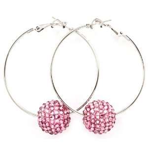   Ball Fireball Beads 2 Hoop Hoops Earrings Basketball Wives Jewelry