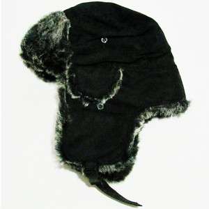 NWT Unisex Fur Trooper Trapper Bomber Buffalo Winter Ski Hat Cap One 