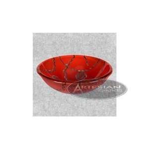  Bathroom Vessel Sink by Bellazura   V90 in Chinese Red 