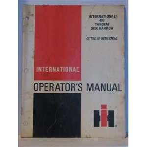   disk harrow setting up operators manual international harvester