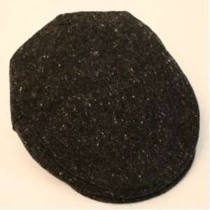  Irish Made Tweed Flat Cap   CLEARANCE   Charcoal Grey Salt 