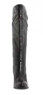   BLACK KNEE HIGH BOOTS WOMENS 9.5 NEW RETAIL $210 LEATHER UPPER  