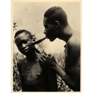  1930 Twa Batwa Pygmy Men Medicine Zambia African Africa 