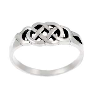  Sterling Silver Celtic Knot Ring: Jewelry