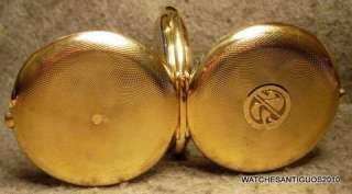VINTAGE ULYSSE NARDIN CHRONOMETRE POCKET WATCH 18K SOLID GOLD TEXTURED 