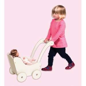  Doll Buggy in White by Guidecraft: Toys & Games