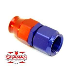  Stainless Steel Line Straight Adaptor,  12 AN Red/Blue 