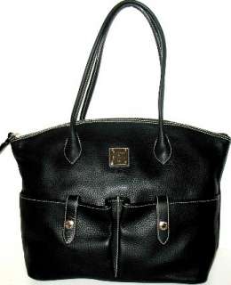   Bourke Black Pebbled Leather Crescent Tote Bag Purse AWL NEW  