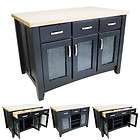 AMERICAN PRIMITIVE COUNTRY STYLE OAK WOOD MOVEABLE KITCHEN ISLAND 