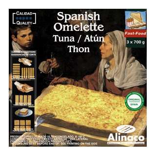 Full cooked Spanish omelette. Box of three (3) units of 24.69 Oz each 