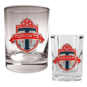  Toronto FC Rocks Glass and Square Shot Glass Set Kitchen 