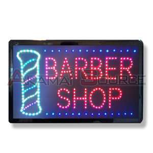 Barber Shop LED OPEN Parlor Sign 22x12x1 USA Seller  