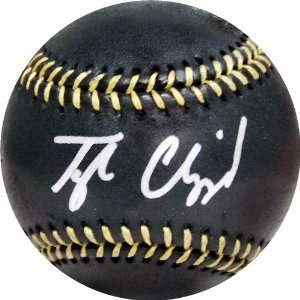  Tyler Clippard Autographed Black Leather Baseball Sports 