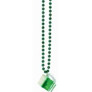    St. Patricks Day Frothy Beer Mug Necklace 18in: Toys & Games