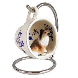  Collie Blue Tea Cup Dog Ornament   Sable: Home & Kitchen