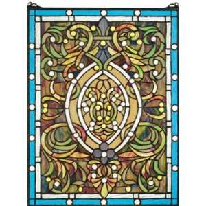  Beguiled in Blue Tiffany Style Stained Glass Window: Home 