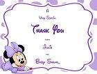 24 Baby Minnie Mouse Baby Shower Thank You Cards