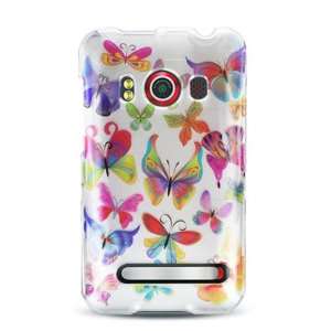  HTC Evo 4G Graphic Case   Rainbow Butterflies: Cell Phones 