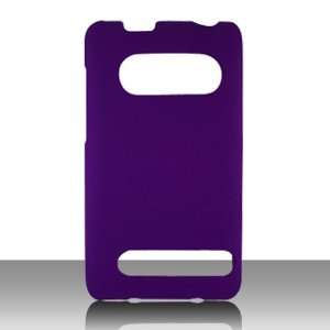  HTC EVO 4G Sprint Cell Phone Rubber Feel Purple Protective 