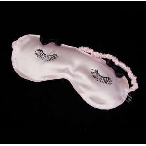  Amelie Satin Eye Mask with Bows   Pink: Home & Kitchen