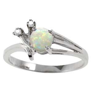  0.44 cttw Tommaso Design(tm) Genuine Opal and Diamond Ring 