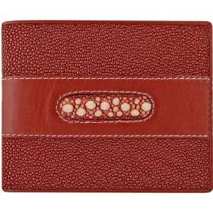  Genuine Stingray Leather Wallet Fire Red 