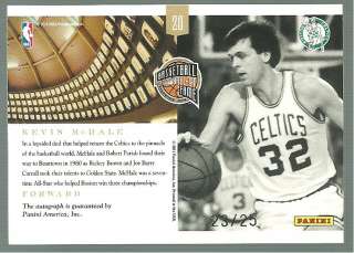 KEVIN MCHALE 10 11 National Treasures HALL OF FAME HOF AUTO SP #23/25 