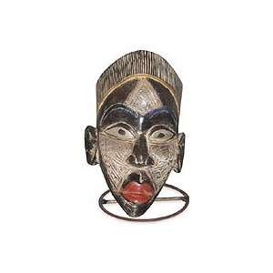  NOVICA Africa Beninese wood mask, Benin King