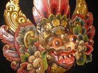 Singa Barong Mask~Guardian~Carved wood Bali wall Art  