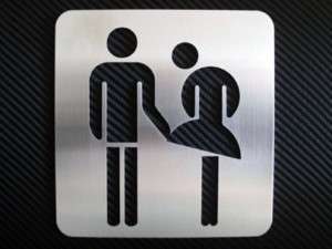 Toilet Symbol Door Sign Restroom Unisex Bathroom Funny  