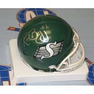  Rob Bagg Saskatchewan Roughriders Autographed/Hand Signed 