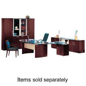   Desk Shell, Bow Front, Top, 72x36x29 1/2, Mahogany: Office Products