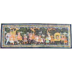  Art Silk Hand Painted Folk Painting   The QueenS 