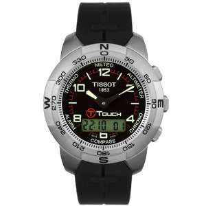   Tissot Mens T33779851 T Touch Titanium Black Rubber Watch Tissot