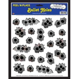  Bullet Holes Peel N Place Party Accessory (1 count) (24 