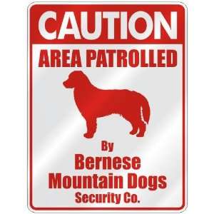   PATROLLED BY BERNESE MOUNTAIN DOGS SECURITY CO.  PARKING SIGN DOG