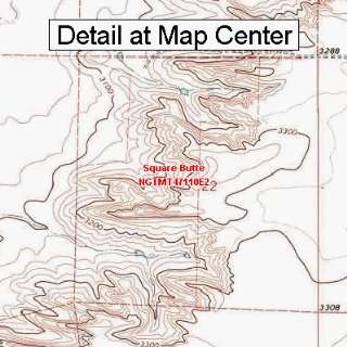  USGS Topographic Quadrangle Map   Square Butte, Montana 
