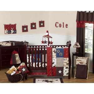  Wild West Cowboy 9 Piece Crib Bedding Collection: Baby