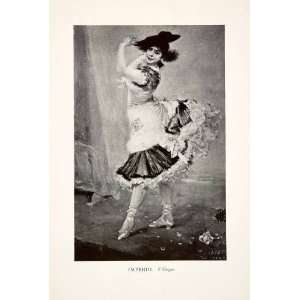   Dress Dancer Flamenco Actress   Original Halftone Print Home