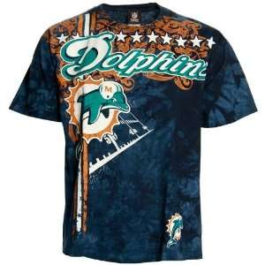   : Miami Dolphins Navy Blue Tie Dye All Pro T shirt: Sports & Outdoors